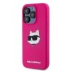 Karl Lagerfeld KLHMP15LSCHPPLF iPhone 15 Pro 6.1 różowy/fuschia hardcase Silicone Choupette Head MagSafe